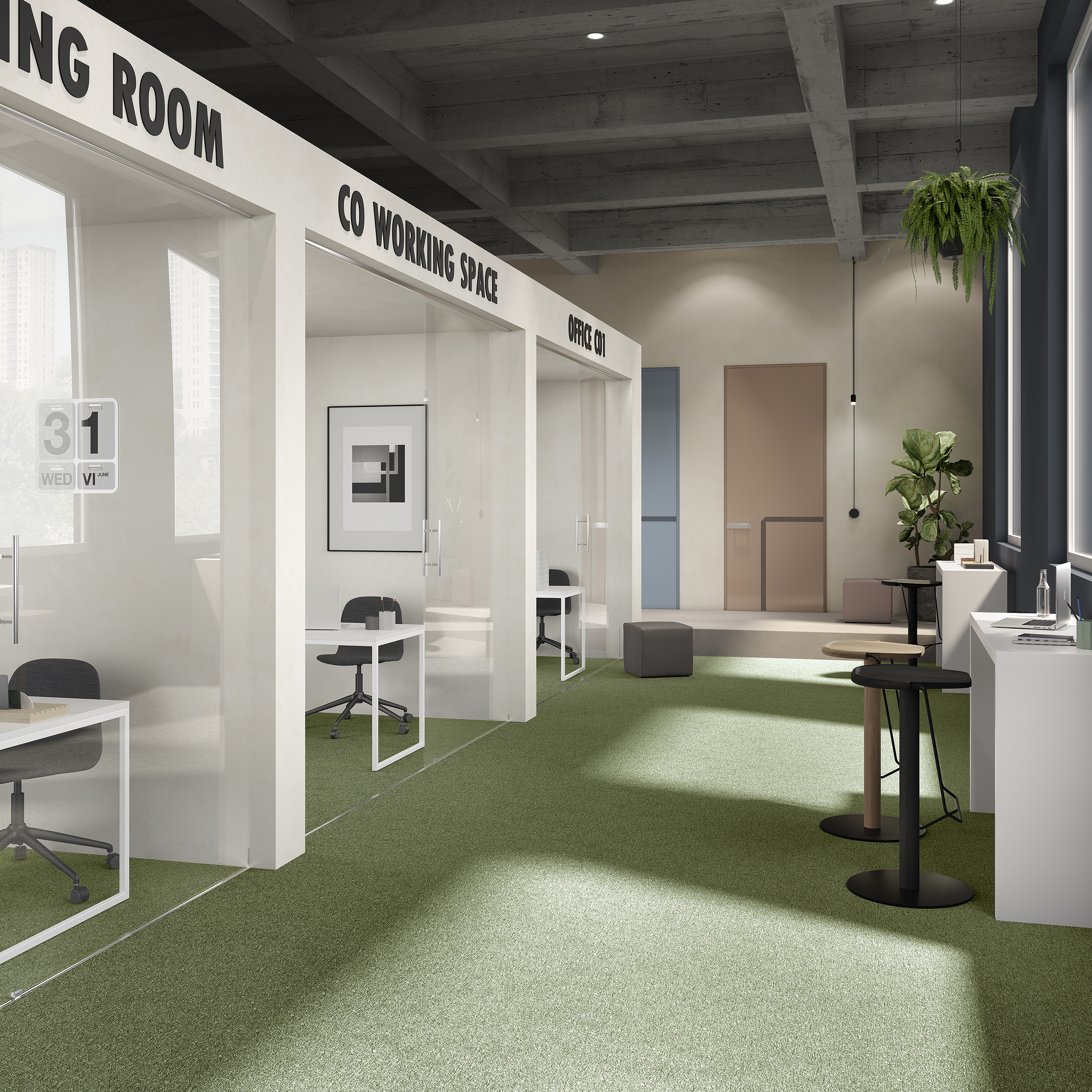 Ковровая плитка Medusa Tile 21 (500*500*5 мм) — купить в Евпатории