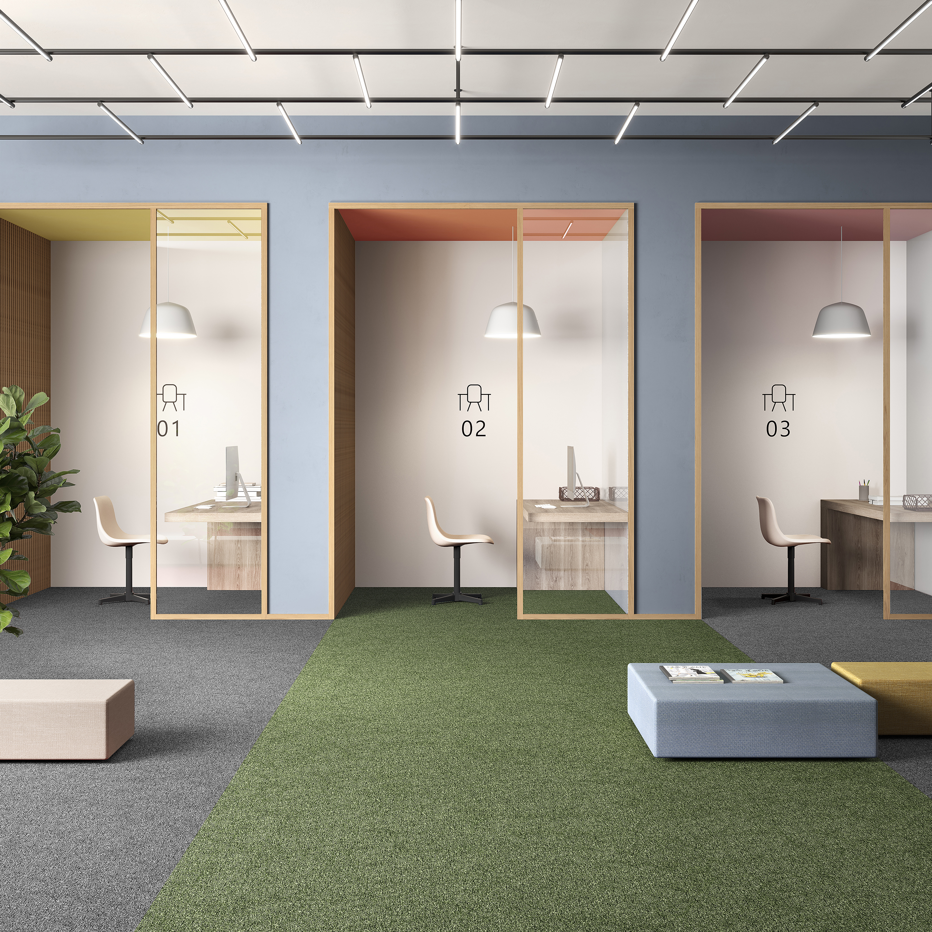 Ковровая плитка Medusa Tile 21 (500*500*5 мм) — купить в Евпатории