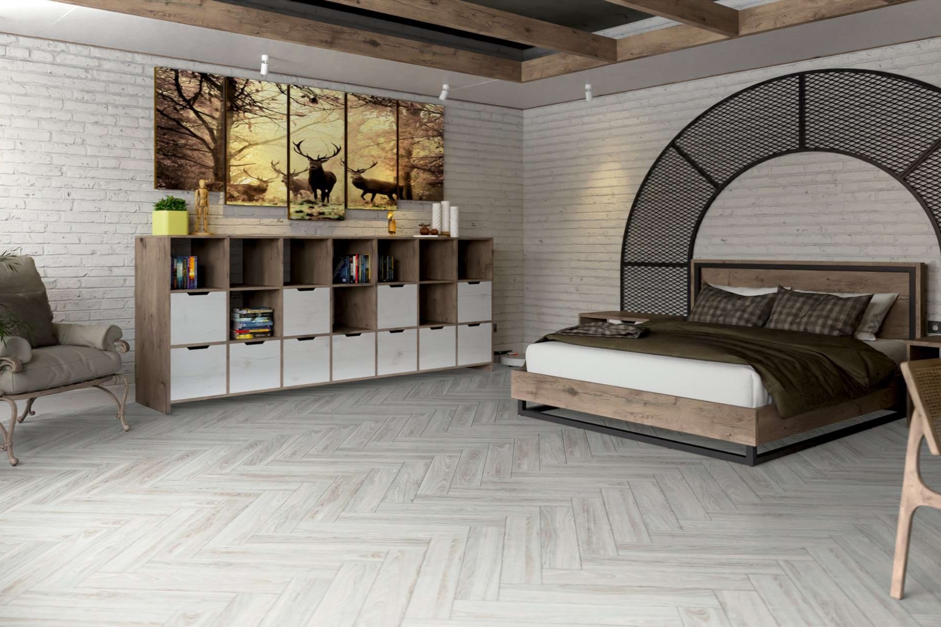 Инженерный паркет «Damy Floor» Ванильный (укладка елочкой) — купить в Евпатории