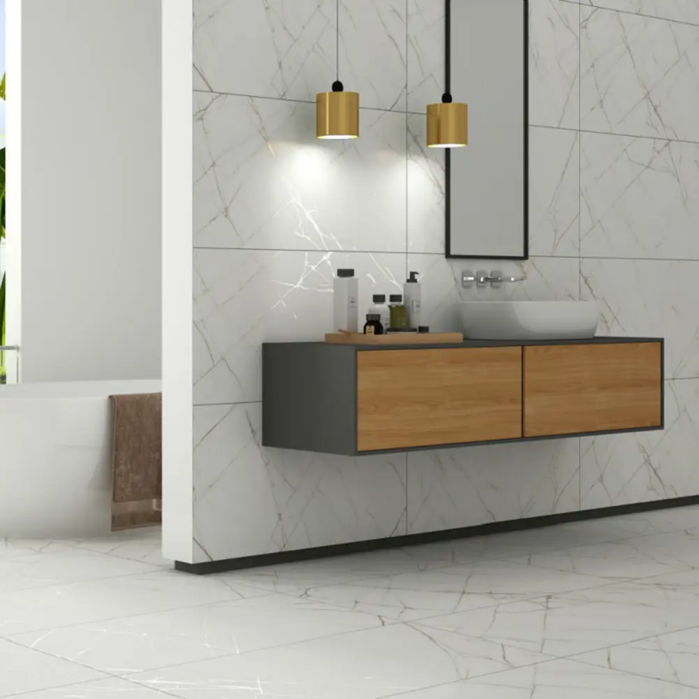 Керамогранит "Sonex" Cracle white карвинг 60x120см цвет белый с прожилками — купить в Евпатории