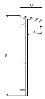 Плинтус для ковролина "Korner" Listwa зеленый (2500*13,8*50 мм) — купить в Евпатории