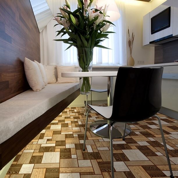 Линолеум бытовой "Комитекс" Печора Тетрис 862 (2,5м) — купить в Евпатории