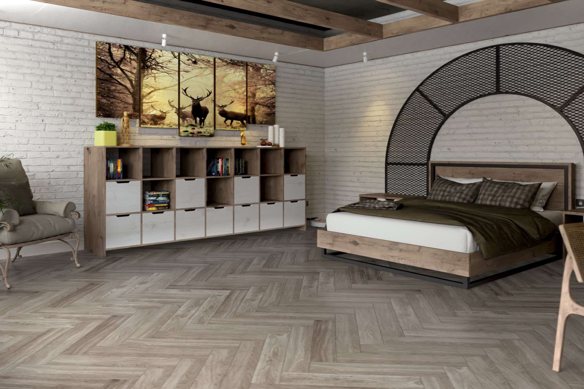 Инженерный паркет «Damy Floor» Скандинавский (укладка елочкой) — купить в Евпатории