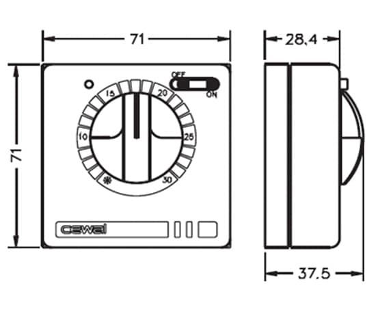 Терморегулятор Cewal RQ10 — купить в Евпатории