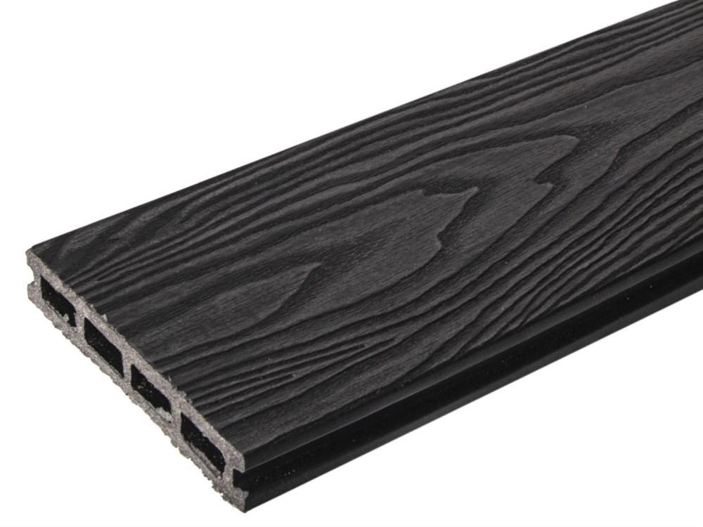 Террасная доска антрацит TalverWood 150*25мм 3D текстура дерева брашинг — купить в Евпатории